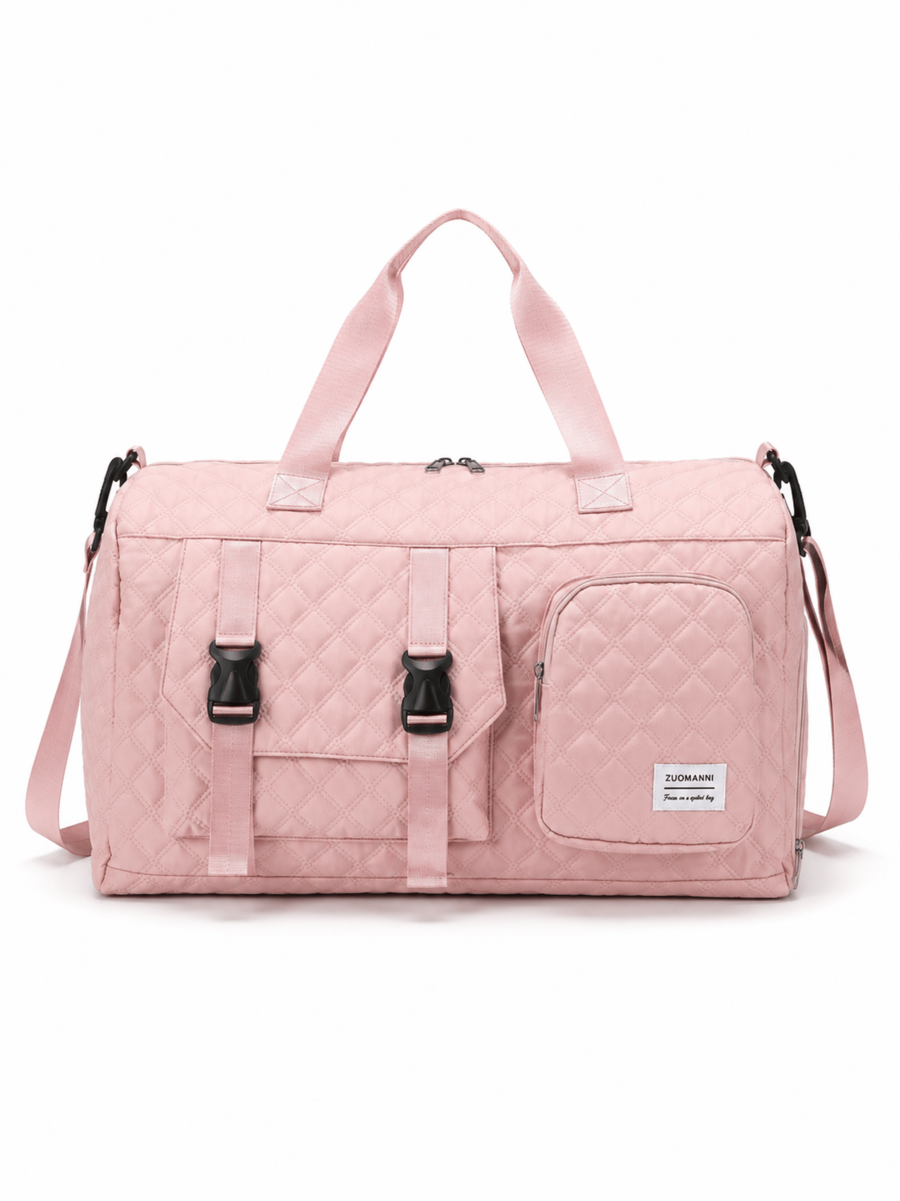 Quilted Multi-Pocket Travel Duffel Bag