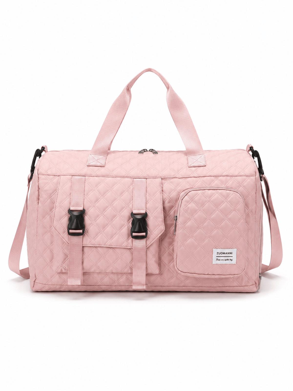 Quilted Multi-Pocket Travel Duffel Bag