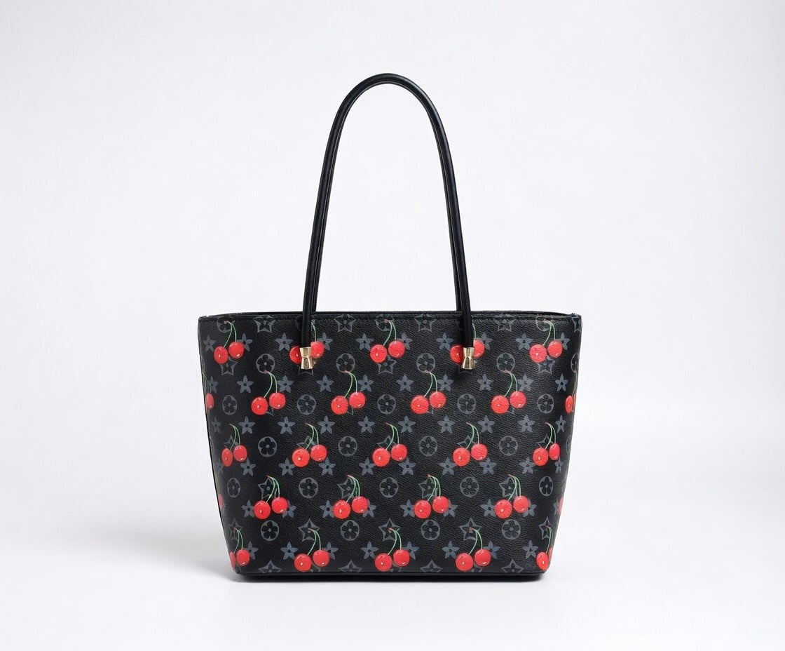 Cherry Print Tote Bag