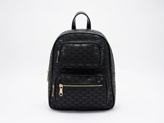 Shiny patterned mini backpacks