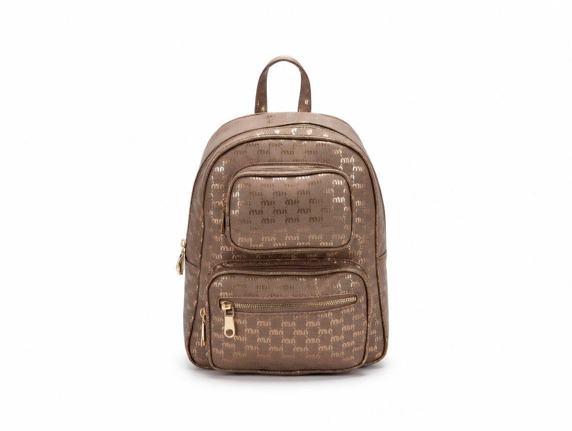 Shiny patterned mini backpacks