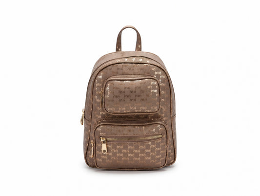 Shiny patterned mini backpacks