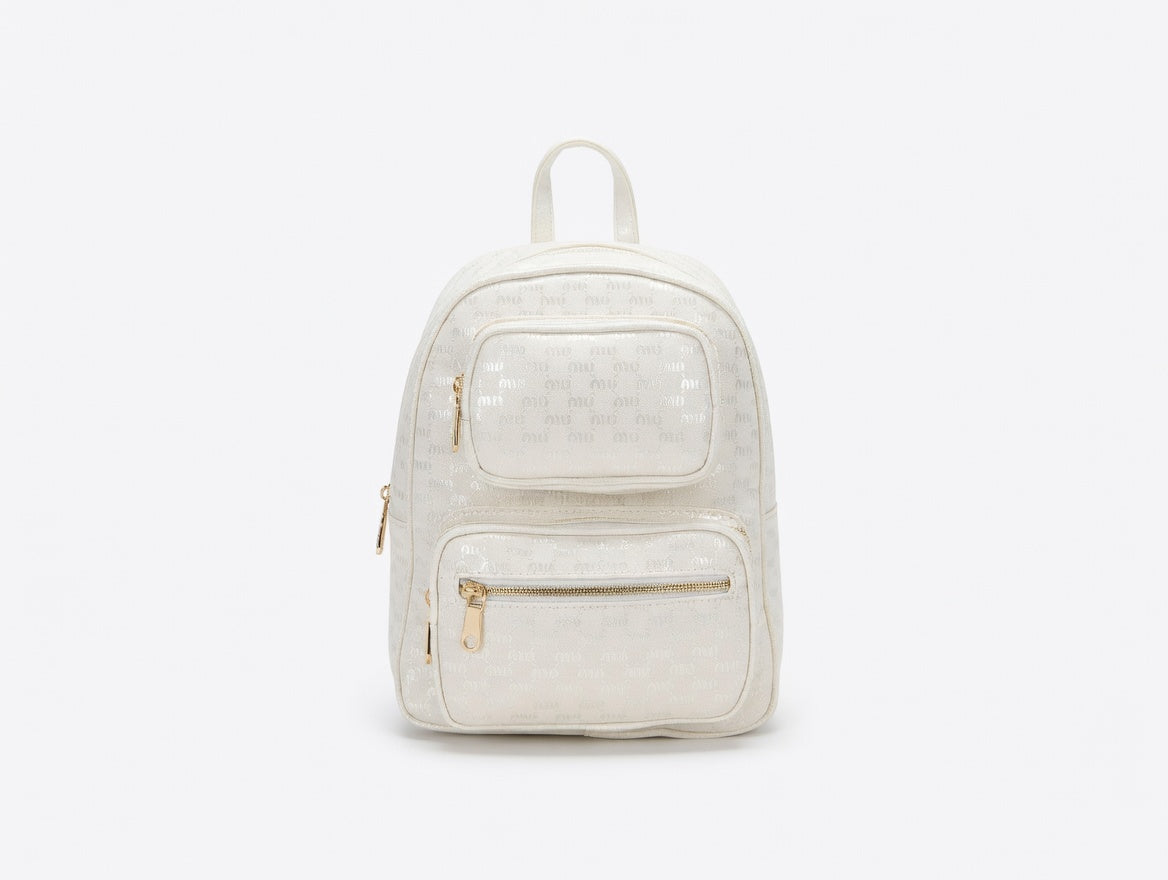 Shiny patterned mini backpacks