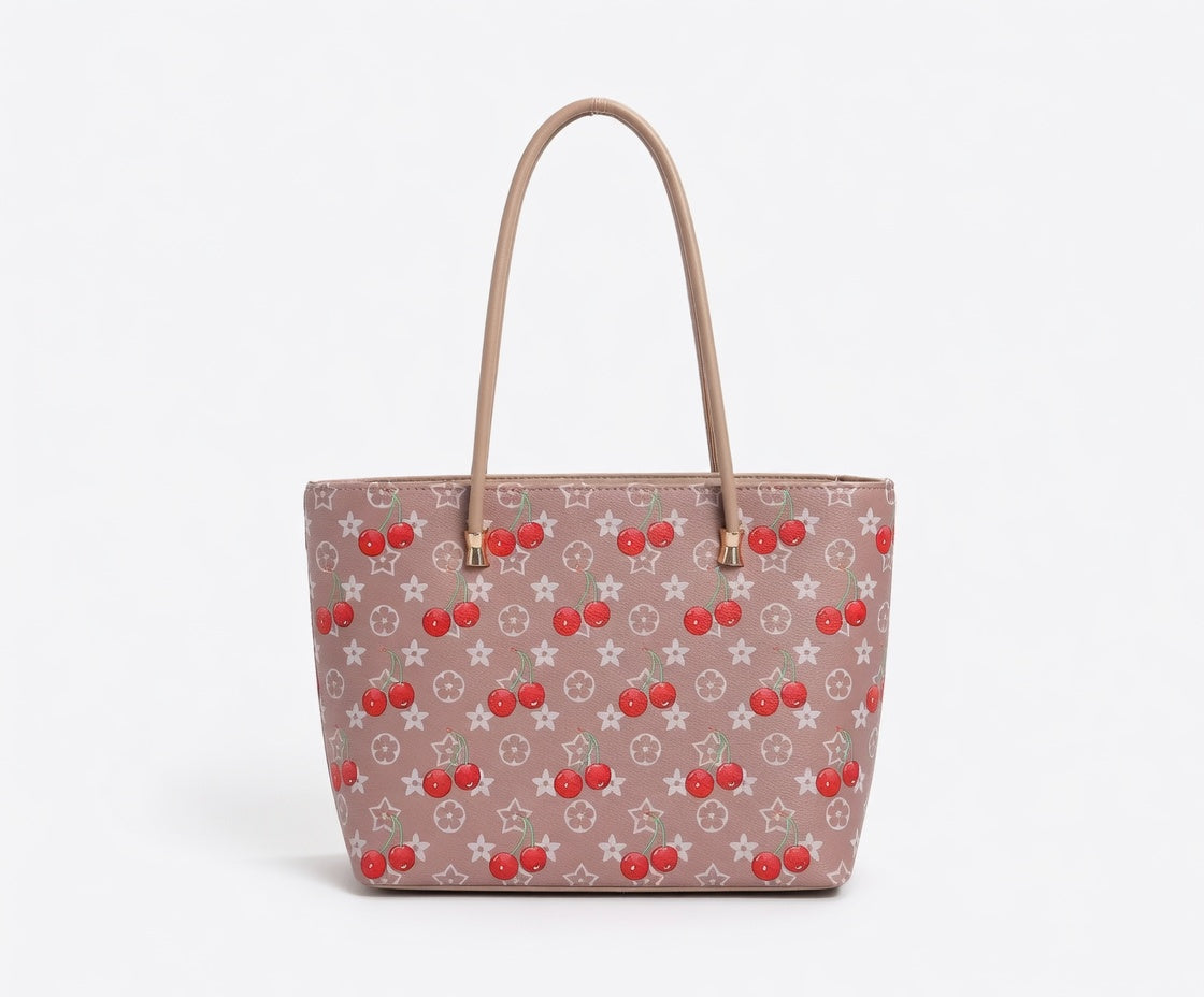 Cherry Print Tote Bag