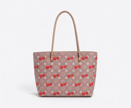 Cherry Print Tote Bag