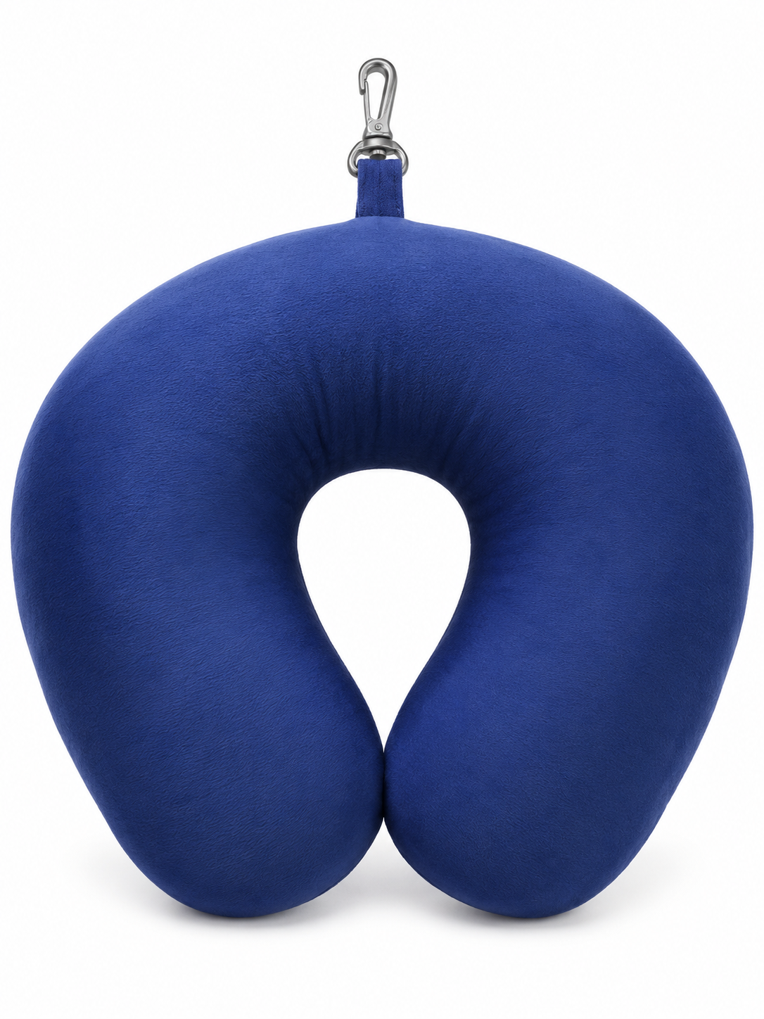 Plush U-Shaped Travel Neck Pillow with Clip