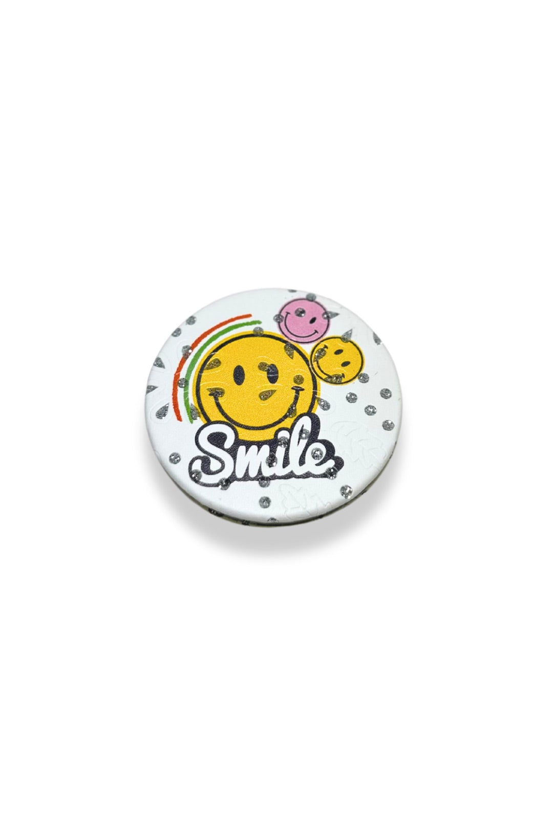 Smiley Face Cosmetic 2 in 1 Plane and Magnifying Glass Mirror