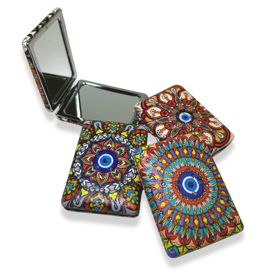 Mosaic Square 2 in 1 Plane and Magnifying Glass Mirror