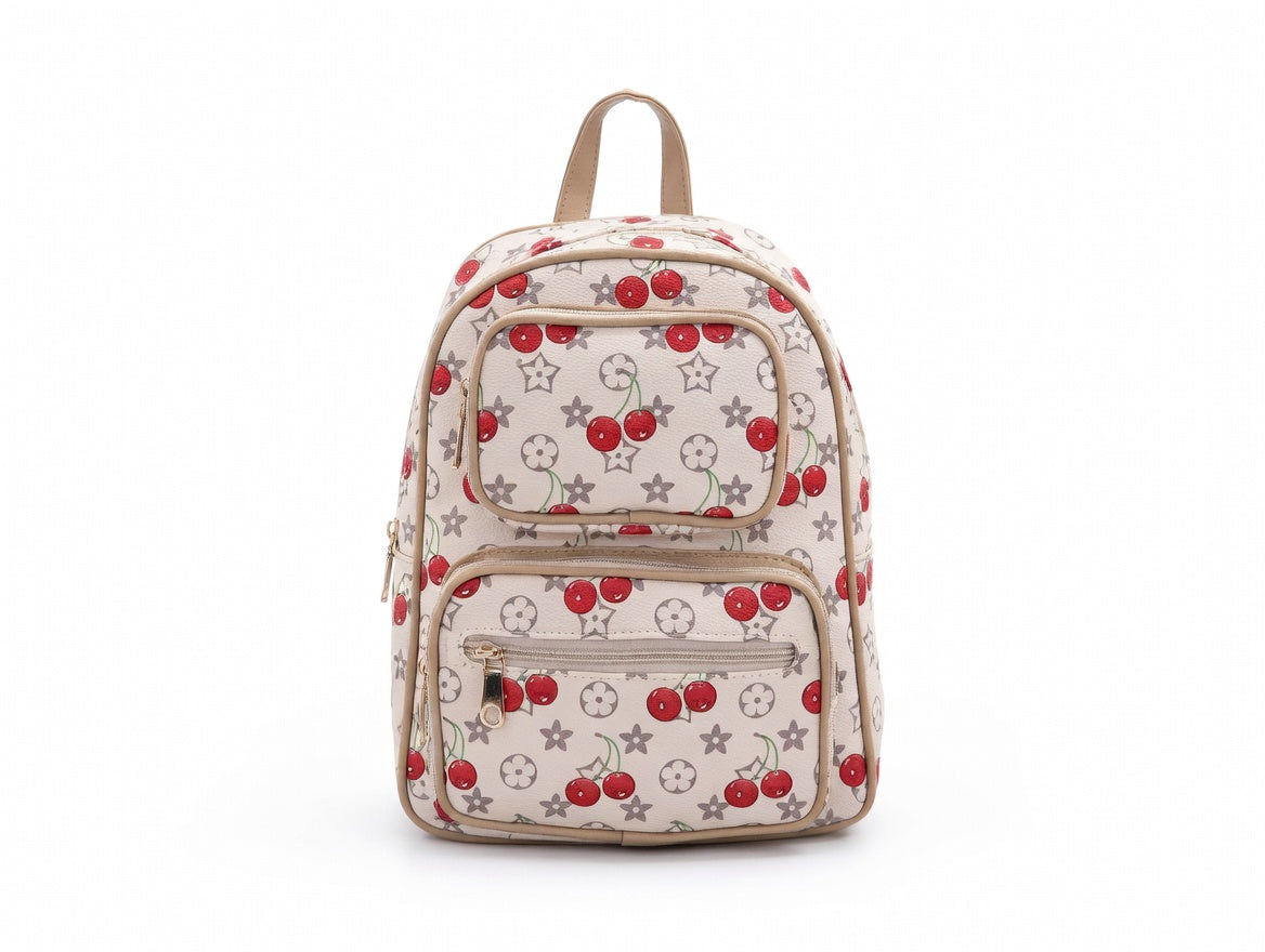 Cherry-patterned Backpacks