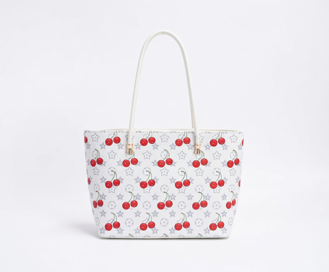 Cherry Print Tote Bag
