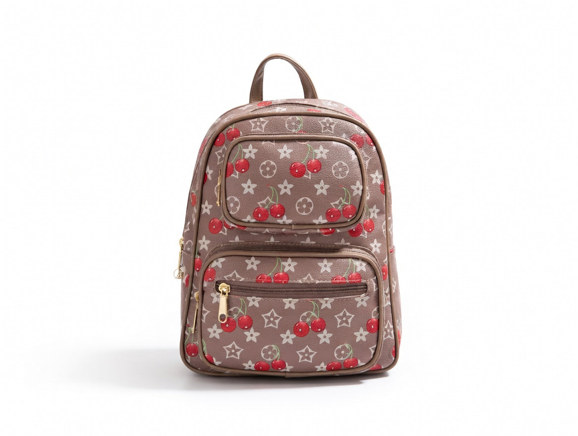 Cherry-patterned Backpacks