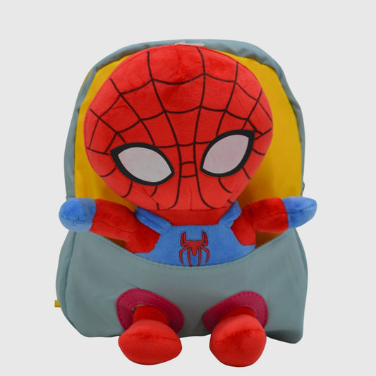 Green Mini Backpack With Red Removable Spider-Man Plush Toy