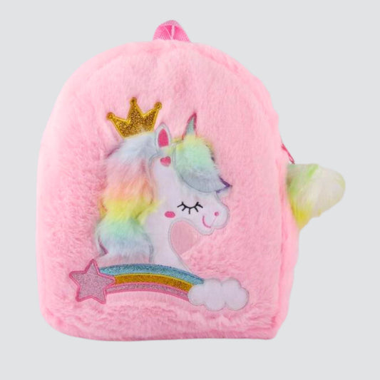 Pink Unicorn Plush Backpack