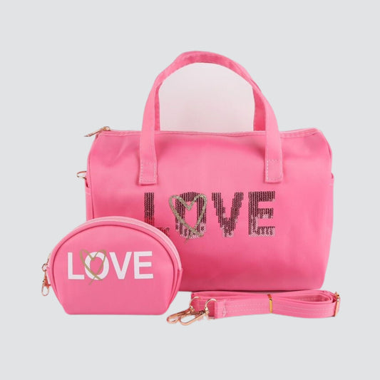 Light Pink Love Mini bag and pouch