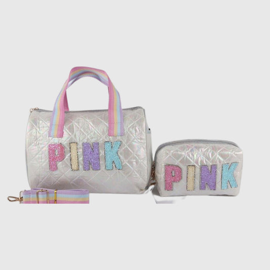 A044 PINK Mini Bag & Wristlet Set