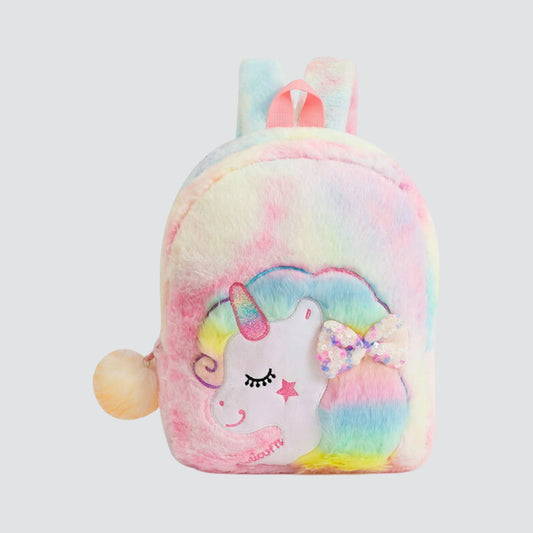 Multicoloured Unicorn Plush Backpack