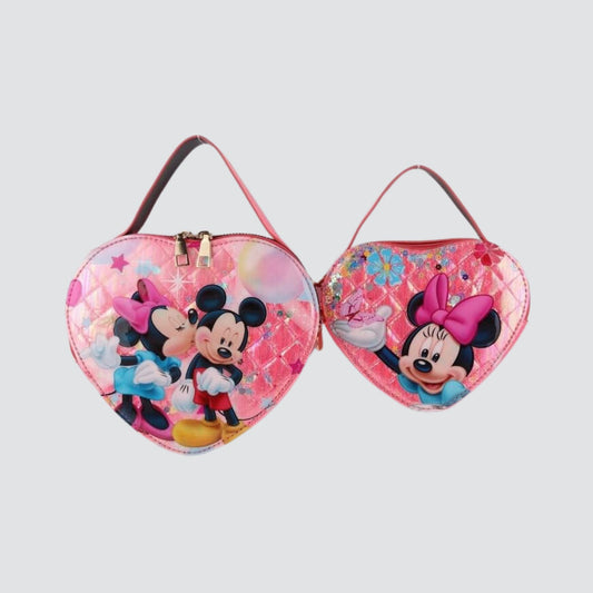 Neon Pink Mickey & Minnie Mouse Handbag / Crossbody