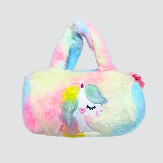 Multicoloured Unicorn Plush Handbag / Crossbody