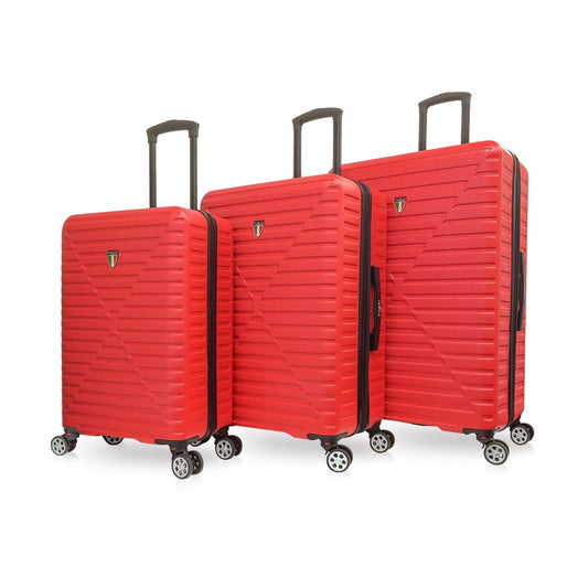 Tucci Red Ribbed Hard Case Luggages <br><span style= "color:#FF0000;"><strong> Prices Coming Soon </strong></span>