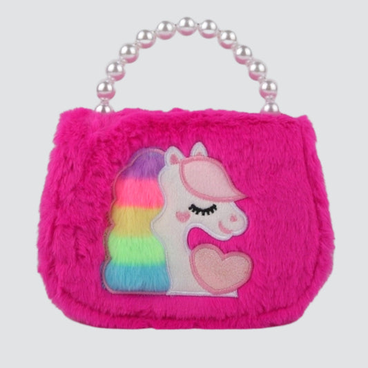 Fuchsia Pink Unicorn Crossbody / Handbag
